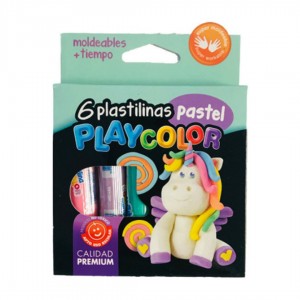 PLAYCOLOR PLASTILINA PASTEL x 6u